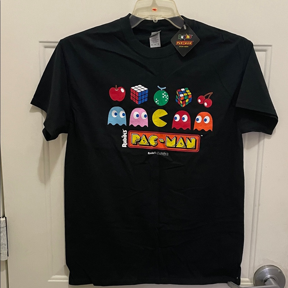 Black Pac-Man Graphic T-Shirt